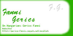 fanni gerics business card